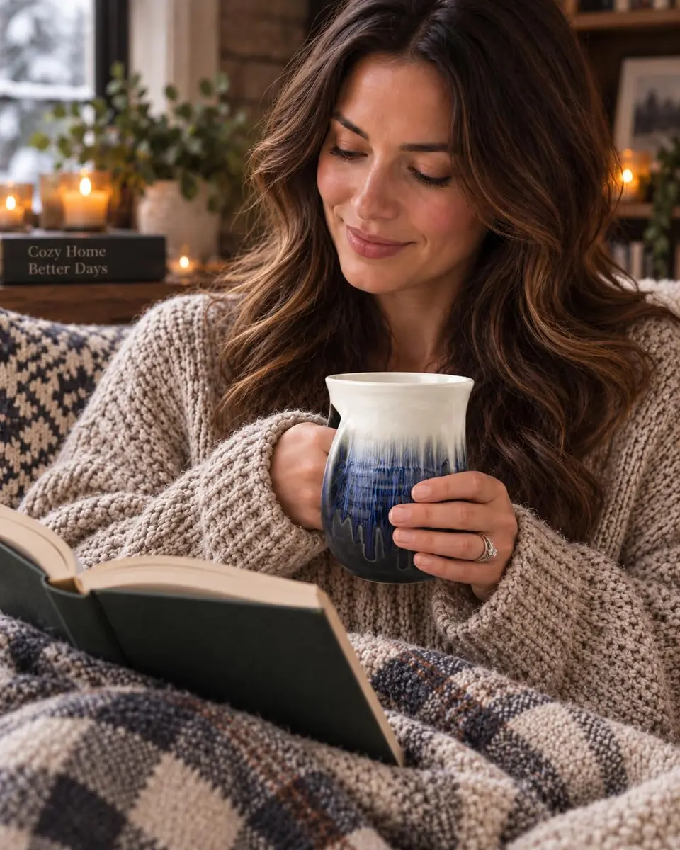 GUTE Hand Warmer Mug 14oz (414ml) | Cozy Ceramic Coffee Cup with Warm Pocket - view 7