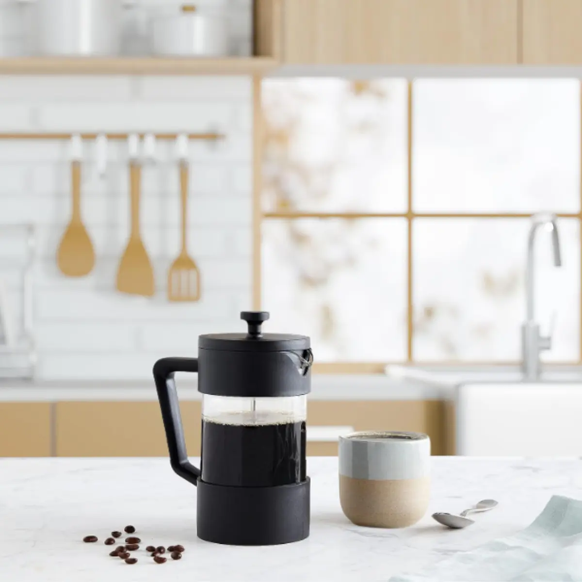 Oggi Borosilicate Glass French Press Coffee Maker 20oz | 5 Cup Capacity, Durable & Heat-Resistant - view 6
