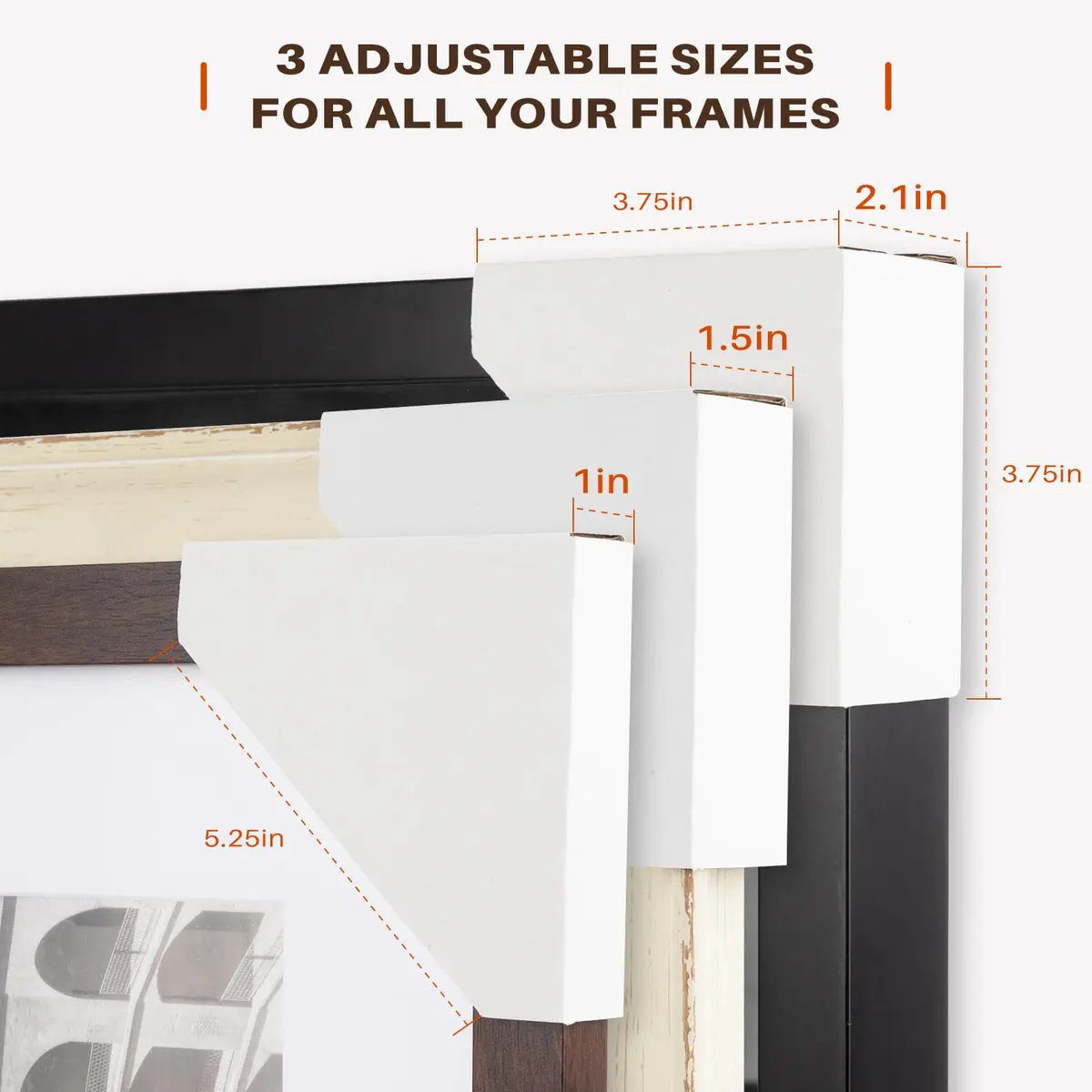 Golden State Art Adjustable Cardboard Corner Edge Protectors 120 Pack | Reusable Impact-Resistant Frame Protectors - view 3