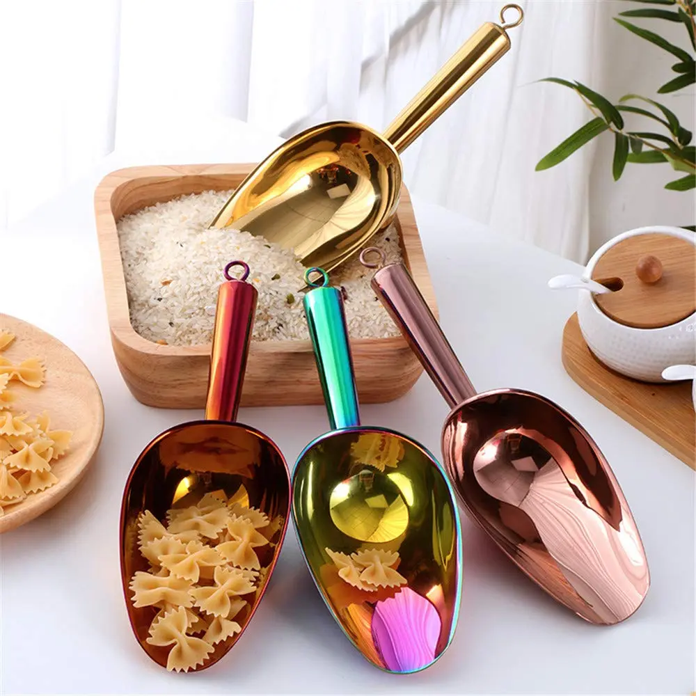 MAKABAKA Stainless Steel Ice Scoop & Tongs Set 6 Inches Rose Gold | Durable Food-Grade 304 - view 6