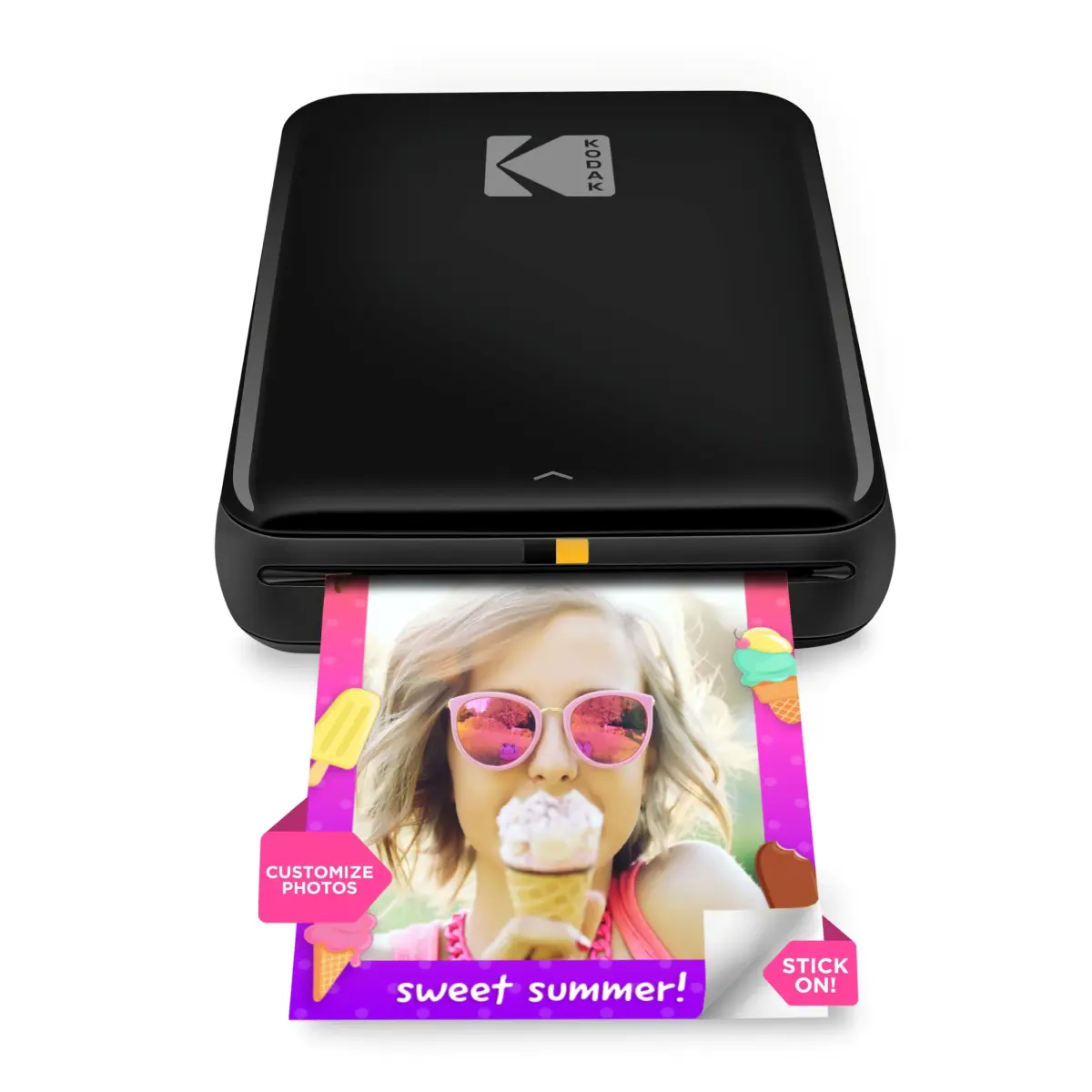 KODAK Step Instant Photo Printer Black | 2x3 inch (5.1x7.5 cm) Sticky-Back Photos - main product image