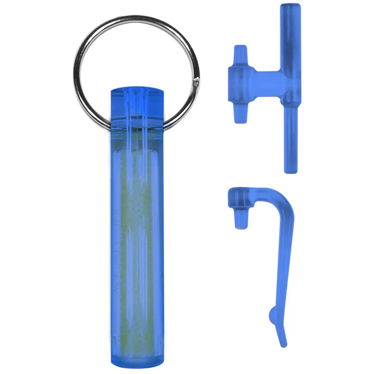 GEAR AID Ni Glo UV Rechargeable Glowing Keychain 2” (5.1cm) – Blue, 2 Pack | Glows 2 Hours Bright, Lasts All Night - view 2