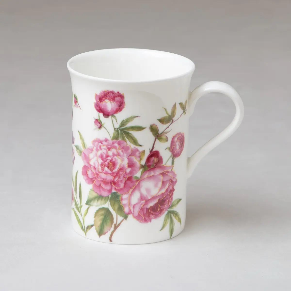 Grace Teaware Bone China Coffee Tea Mugs 9-Ounce | Assorted Set of 4 with Floral Design - view 5