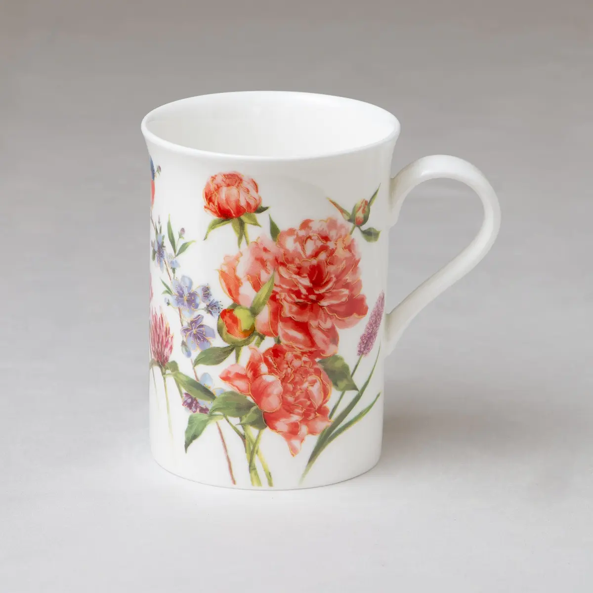 Grace Teaware Bone China Coffee Tea Mugs 9-Ounce | Assorted Set of 4 with Floral Design - view 6