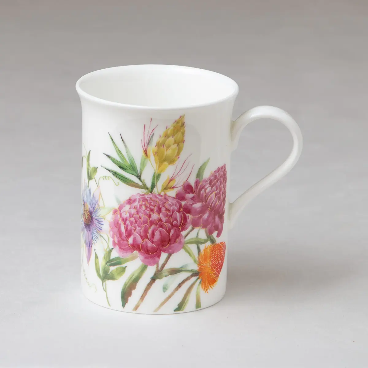 Grace Teaware Bone China Coffee Tea Mugs 9-Ounce | Assorted Set of 4 with Floral Design - view 4