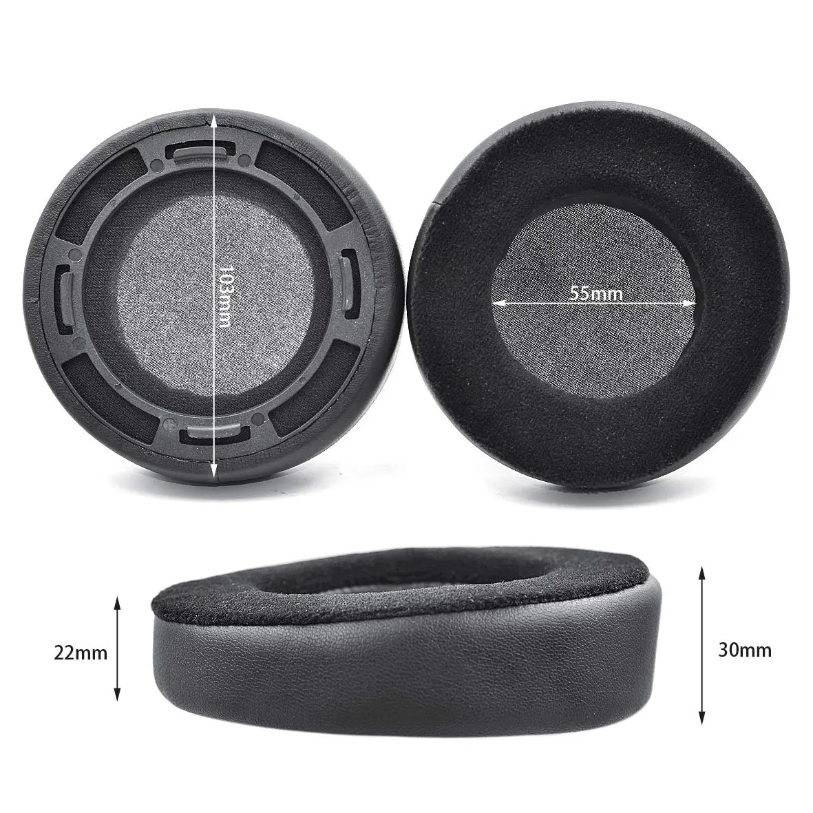 defean Velvet Earpads for HIFIMAN SUNDARA, HE400SE, HE400i, HE560, HE500 Headphones | Black, 1 Pair - view 3