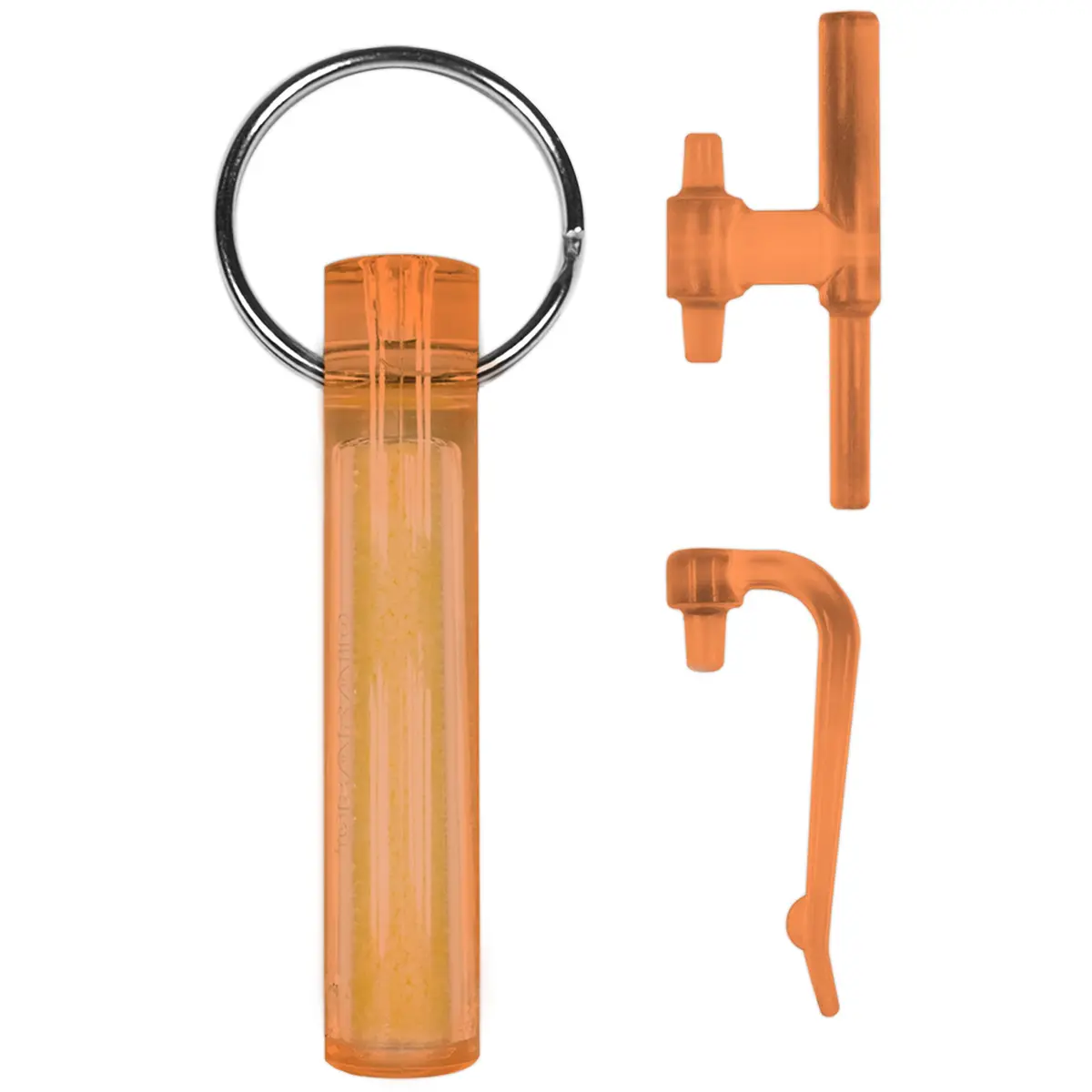 GEAR AID Ni Glo UV Rechargeable Glowing Keychain 2 Pack Orange | Glows for Hours, Recharges Fast - view 2