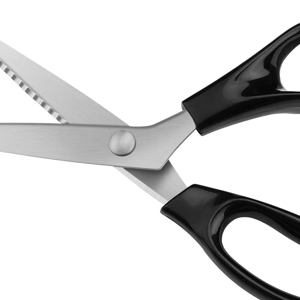 YAZEMKEL Pinking Shears for Fabric, Zig Zag Scissors, 9 Inch, Black | Ergonomic, Ultra-Sharp, Professional Craft Shears - view 5
