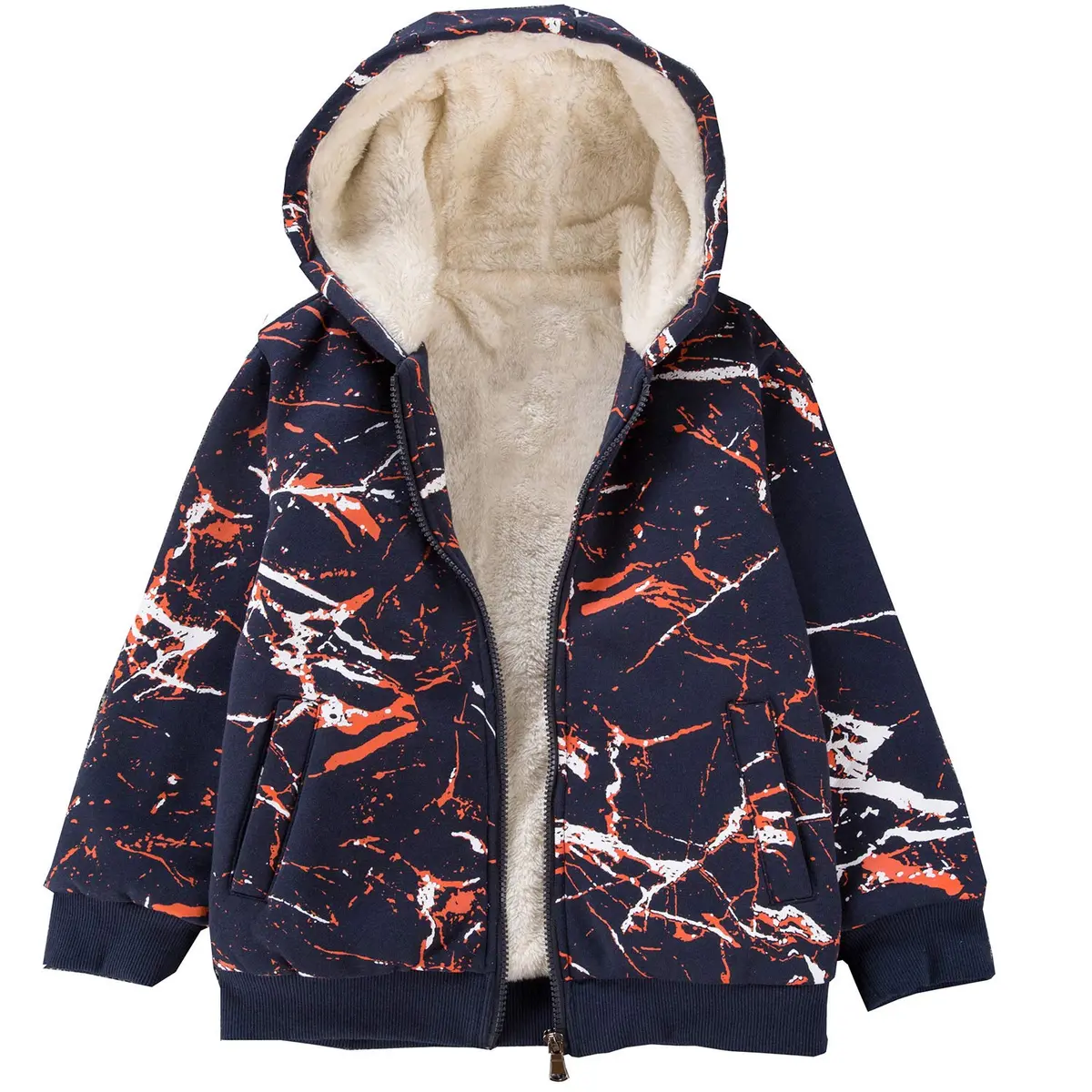 Bumeex Boys Sherpa Fleece Lined Jacket, 11-12 Years | Warm, Thick & Comfortable for Cold Weather - main product image