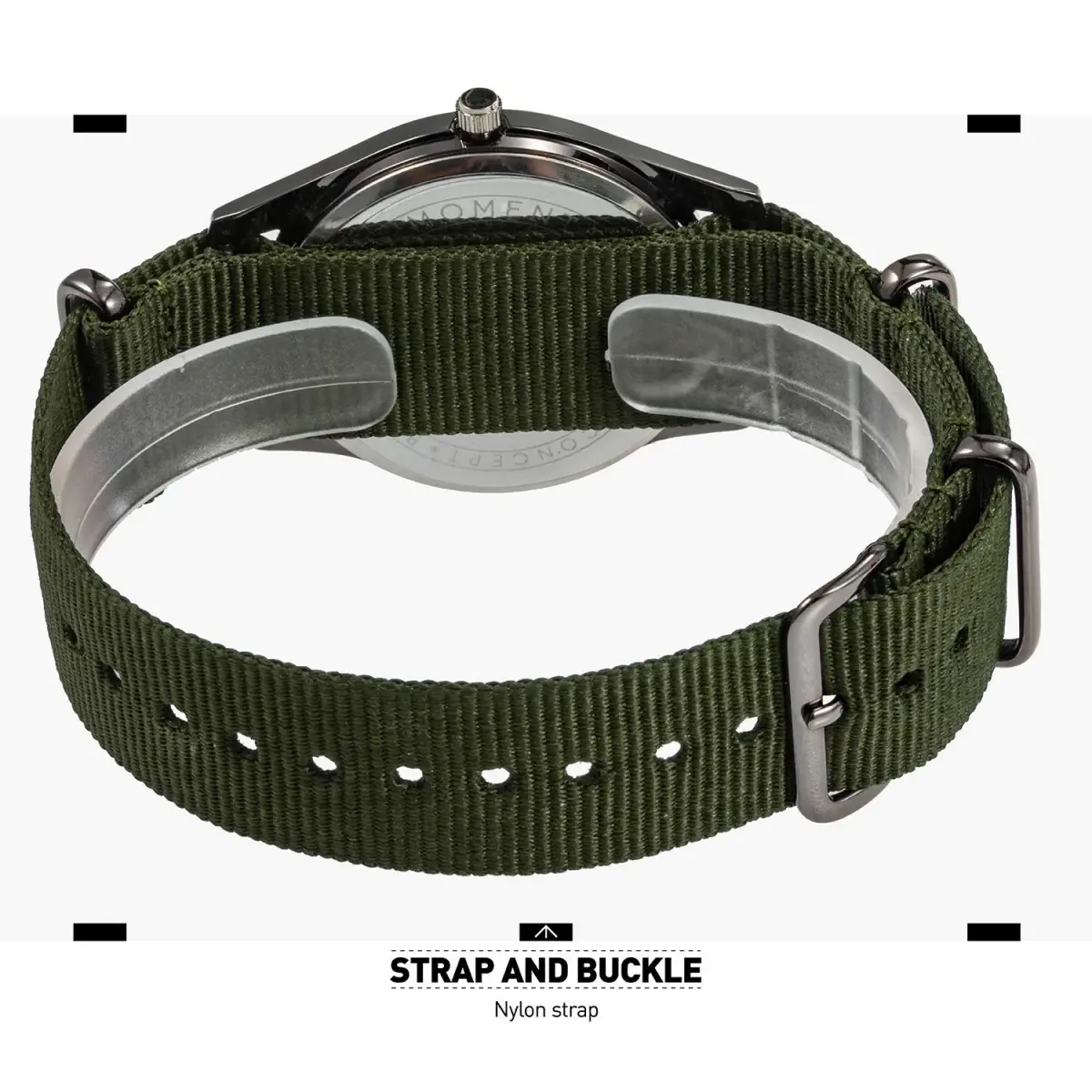 Infantry MDC Military Field Watch 40mm (1.57 inches) | Japanese Quartz, Black Dial, Green Nylon Strap - view 7