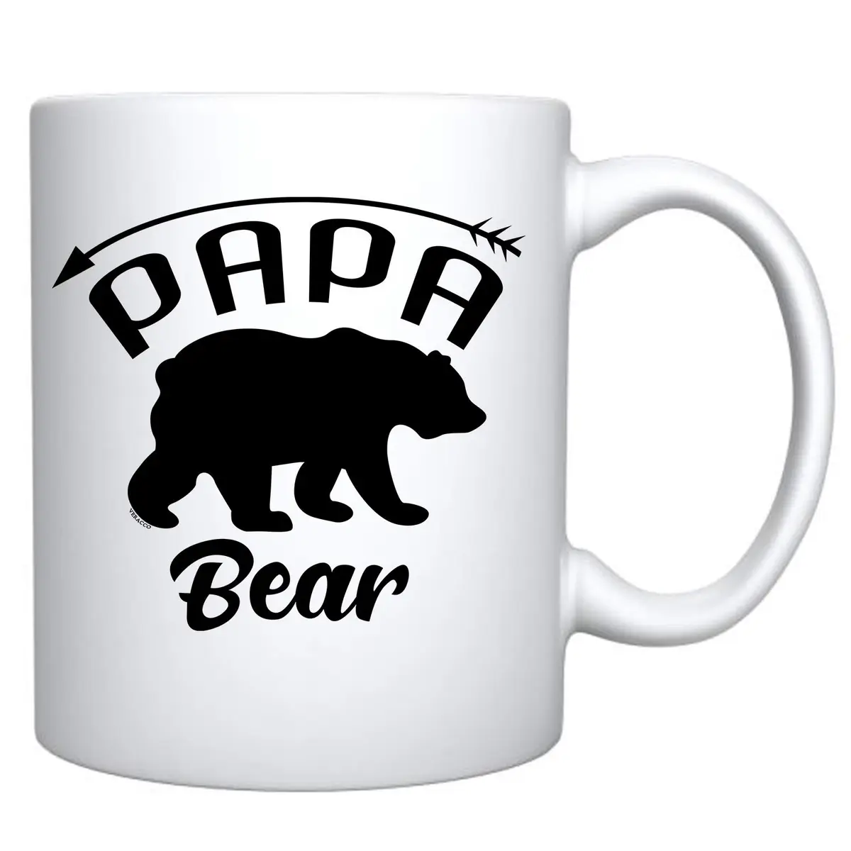 Veracco Papa Bear Ceramic Coffee Mug 11oz | Funny Bear Father's Day Gift - view 2