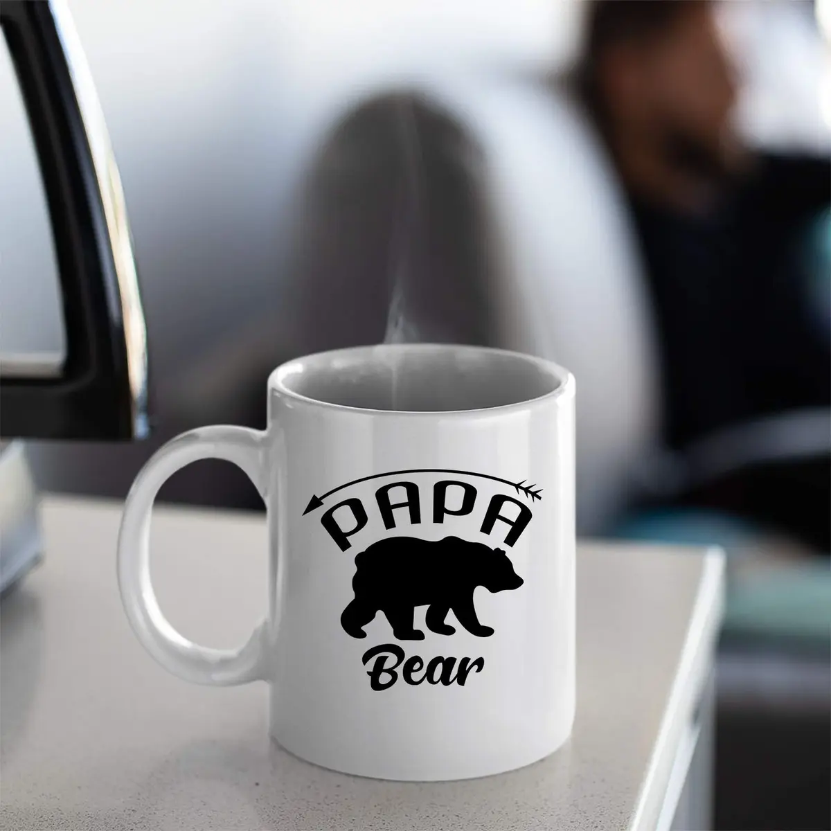Veracco Papa Bear Ceramic Coffee Mug 11oz | Funny Bear Father's Day Gift - view 4