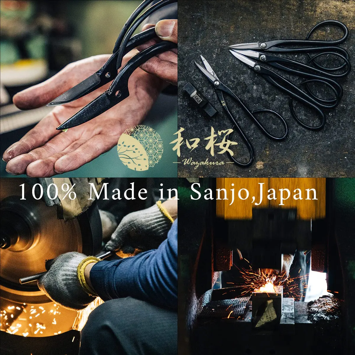 Wazakura Twig Bonsai Scissors 210mm (8.26 in) | Handforged Japanese Garden Tools - view 2