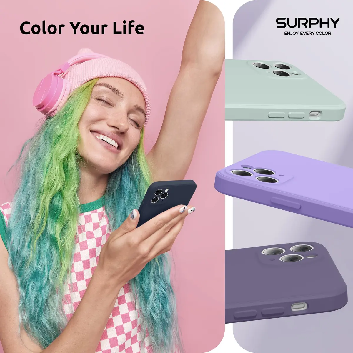 SURPHY Liquid Silicone Case for iPhone 11 Pro Max 6.5 inches | Camera & Flat Edge Protection - view 7