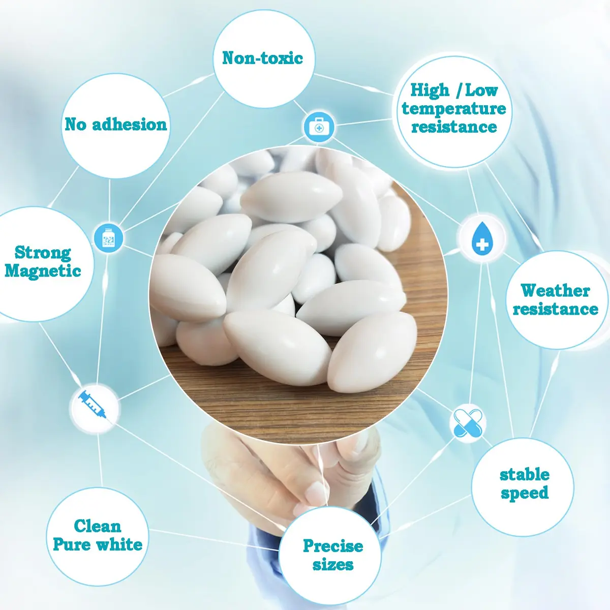 BBTCTY Big Size 1.6 inch Olive Shape Magnetic Stirrer Stir Bars | Chemical & Lab Use in India - view 5