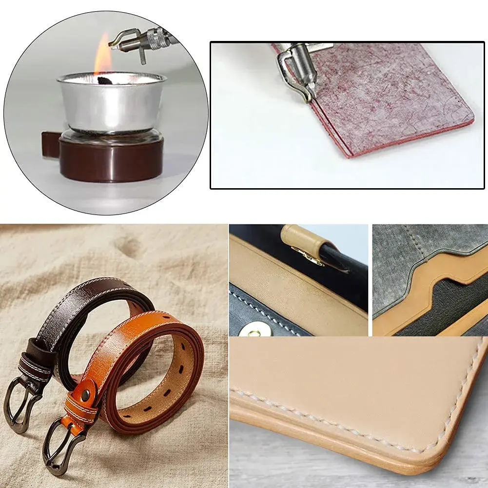 Jmuiiu 7-in-1 Leather Groover Tool Kit with Wooden Handle | Adjustable Stitching Groover for Leathercraft - view 7