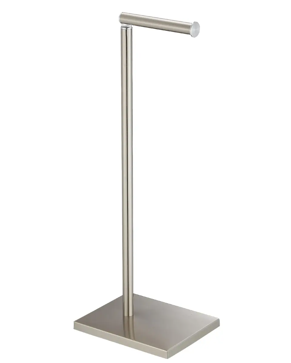 DECLUTTR Free Standing Toilet Paper Holder Stand with Reserve | 53.3 cm (21 in) Nickel - main product image