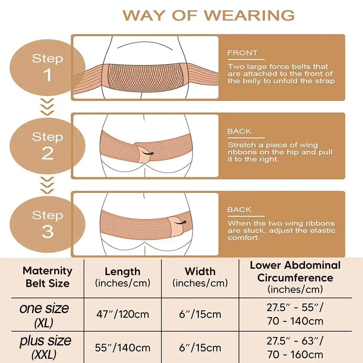 AIWITHPM Maternity Support Belt for Pregnancy | 122g (4.3oz) Black - view 4