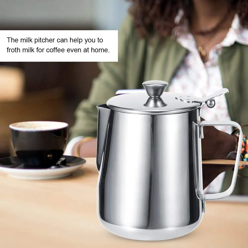 FastUU Milk Frothing Cup 600ml | Non-stick Stainless Steel Coffee Pitcher for Home Use - view 9