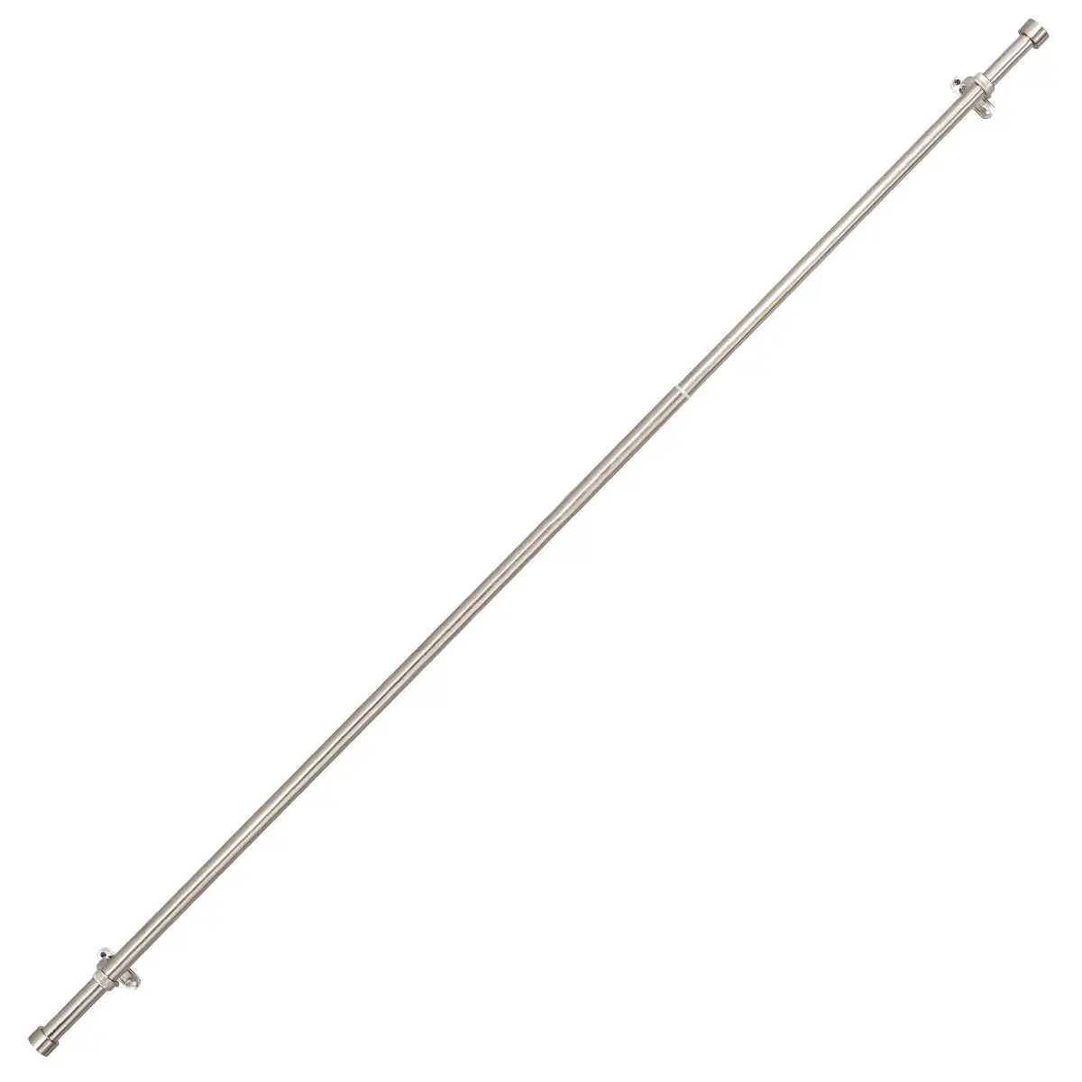 Mayrhyme 1-Inch Diameter Curtain Rod Set 2.54cm (1") | Satin Nickel, 122-218cm (48-86") Adjustable - view 4
