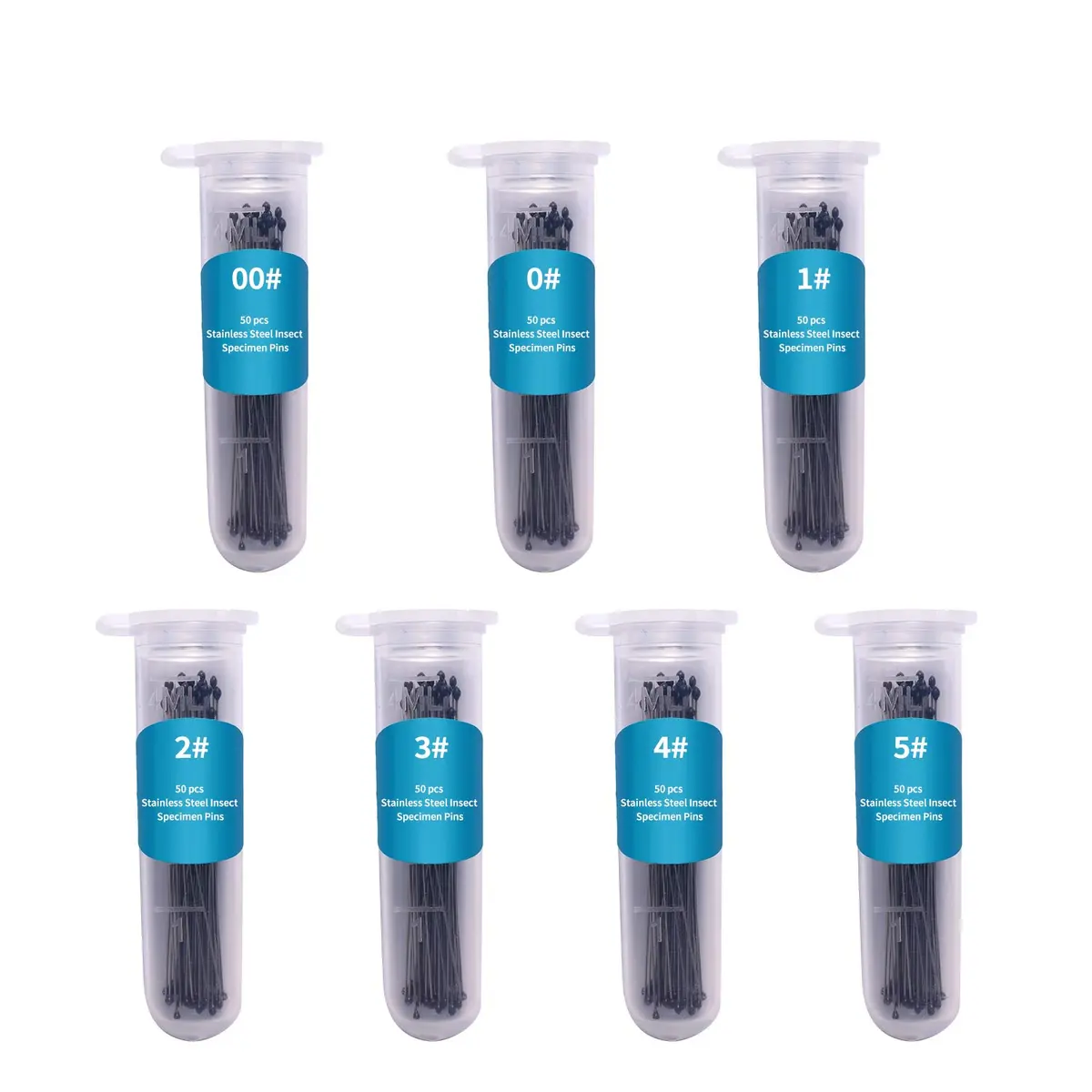 Fpxnb Stainless Steel Insect Pins 350 Pcs (40mm Length, 0.27-0.71mm Diameter) | Entomology Specimen Needles - main product image