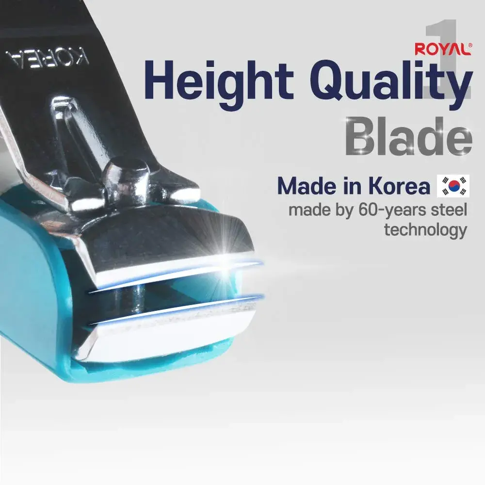 ROYAL Smart Nail Clipper with Catcher & Curved Blades, Aqua Blue 45g (1.6 oz) | Effortless Fingernail Trimming - view 2