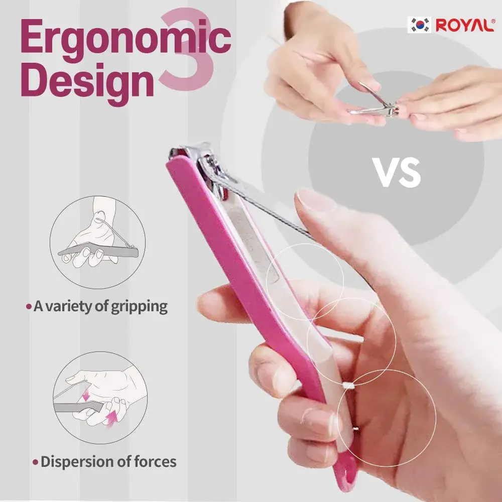 ROYAL Smart Nail Clipper with Catcher & Curved Blades, Aqua Blue 45g (1.6 oz) | Effortless Fingernail Trimming - view 4