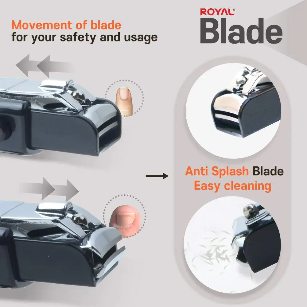 ROYAL Smart Nail Clipper with Catcher & Magnifier, Black - 50g (0.11 lb) | Curved Blades for Effortless Trimming - view 4