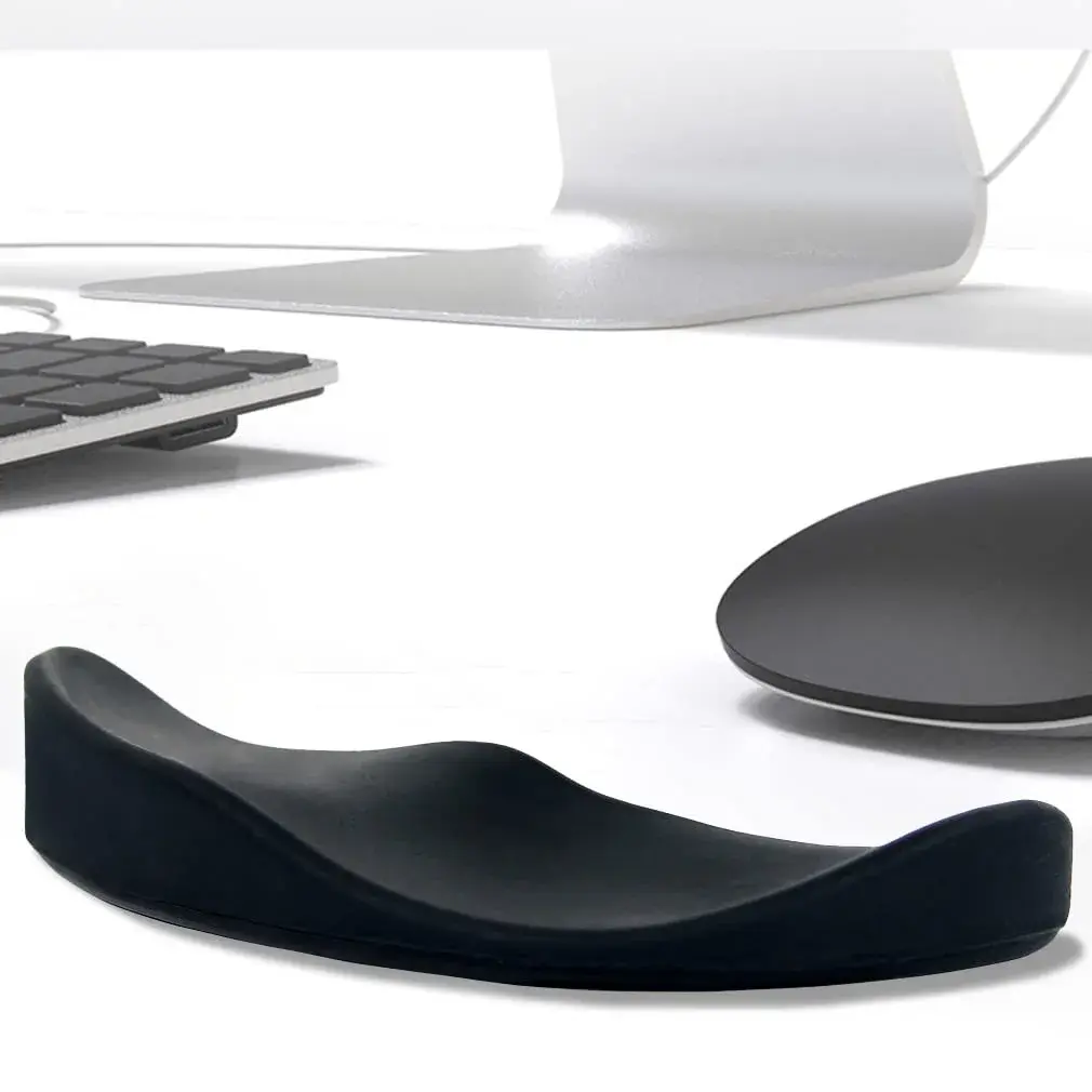 Aosome Ergonomic Mouse Wrist Rest Support Pad with Gliding Palm Rest & 4 Sliding Pads | Black, TPE Material - main product image