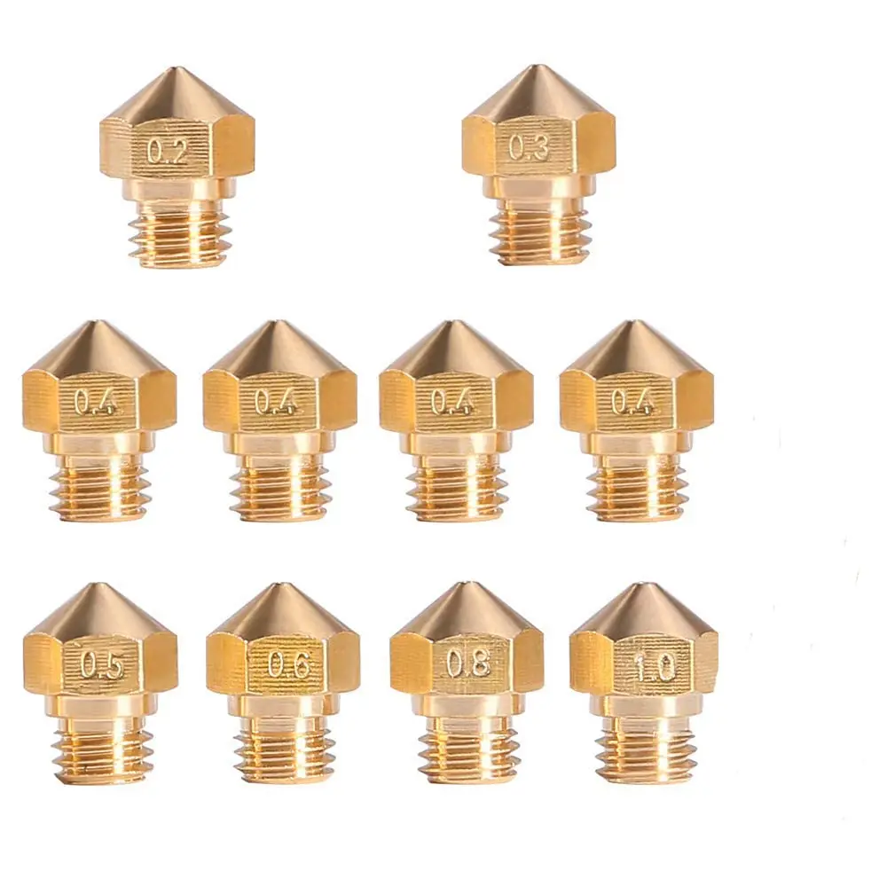 UMLIFE MK10 Nozzle Brass 0.4mm | 1.75mm Filament, M7 Thread, 10pcs for 3D Printer - view 8