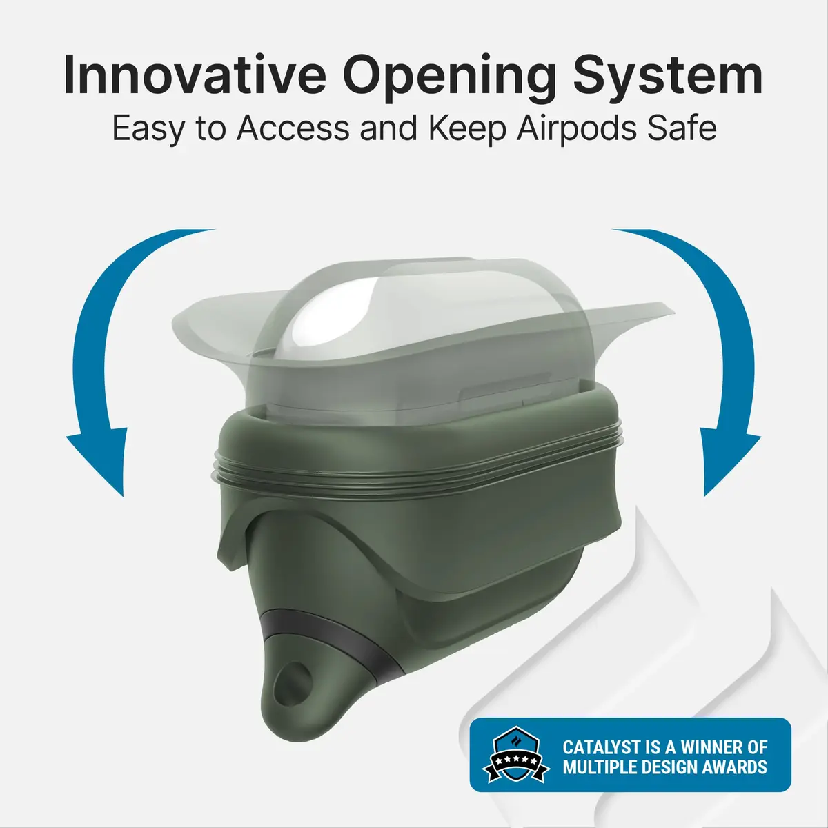 Catalyst Waterproof Case for AirPods Pro 2nd Gen & 1st Gen | Waterproof, Drop-Proof, Wireless Charging | Army Green - view 5