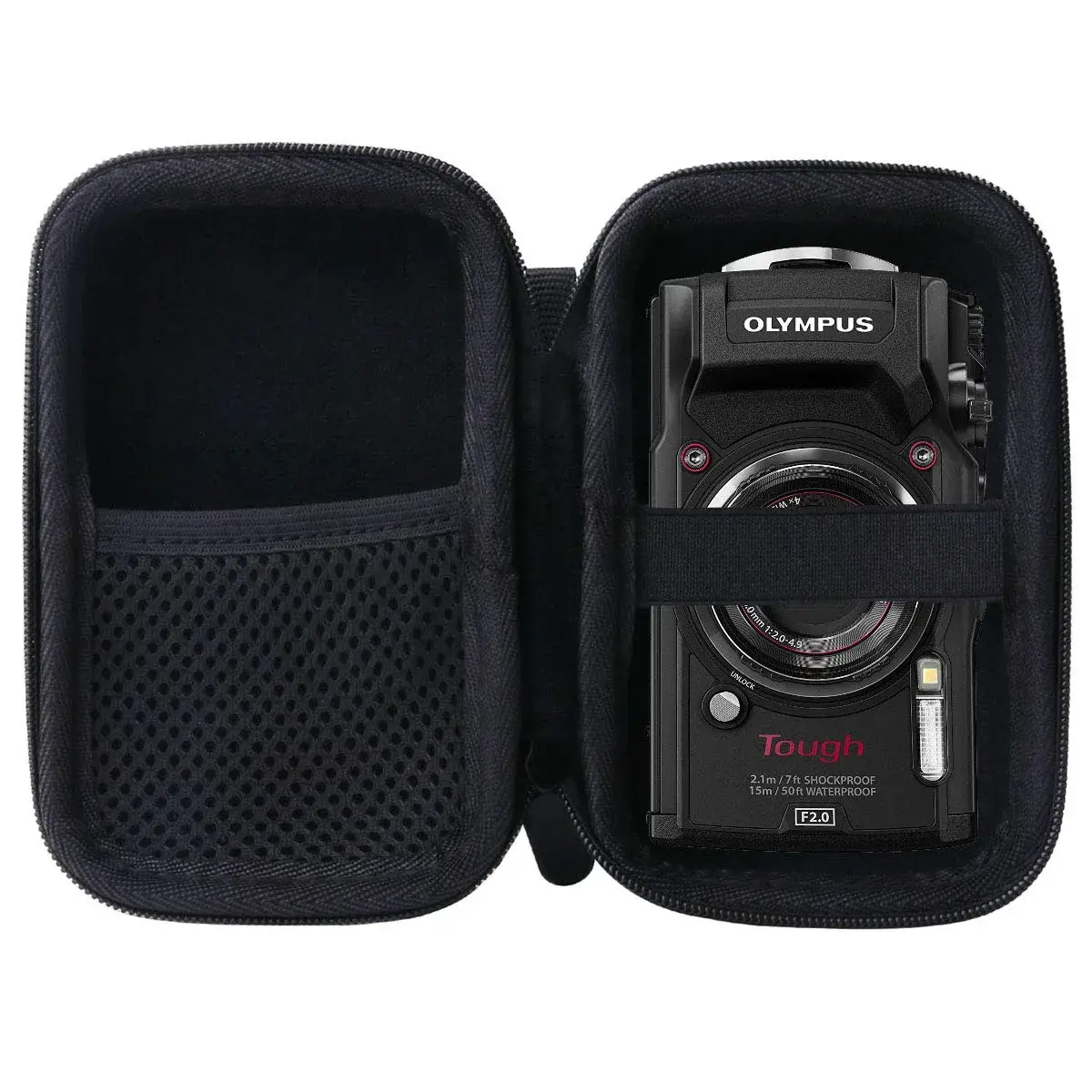 WERJIA Hard Carrying Case for Olympus Tough TG-7/TG-6/TG-5/TG-4 Digital Camera | 15.5cm (6.1in) x 10.5cm (4.1in) x 6.2cm (2.4in) - main product image
