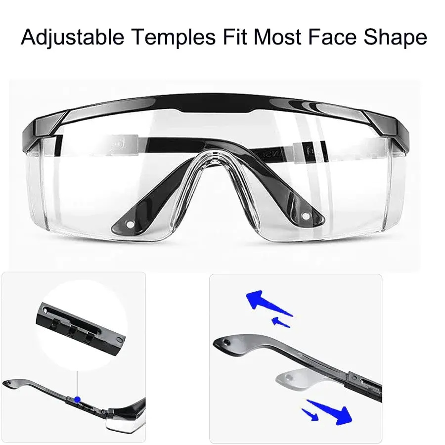 mozeeda 3 Pack Safety Glasses with Anti-Fog & Scratch-Resistant Lenses | Clear Wraparound Goggles for Work & Lab - view 3