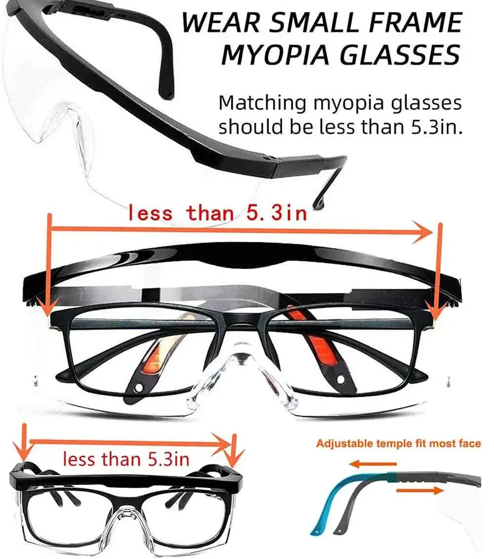 mozeeda 5-Pack Safety Glasses Goggles with Anti-Fog & Anti-Scratch Lenses | Clear Vision for Men & Women - view 5