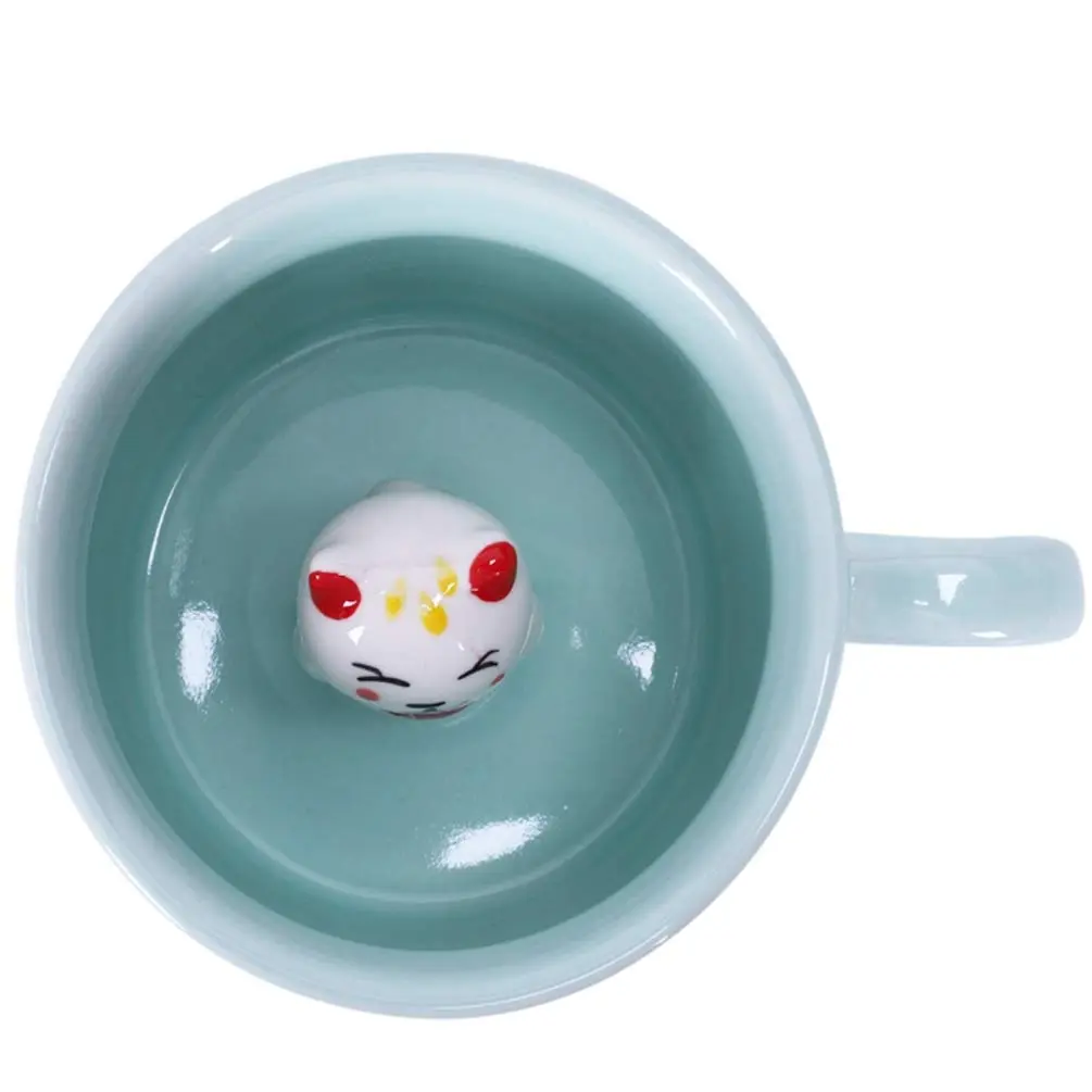 Ponerine Fortune Cat Coffee Mug 237ml (8 Fl Oz) | Hidden Animal Surprise Inside - view 4
