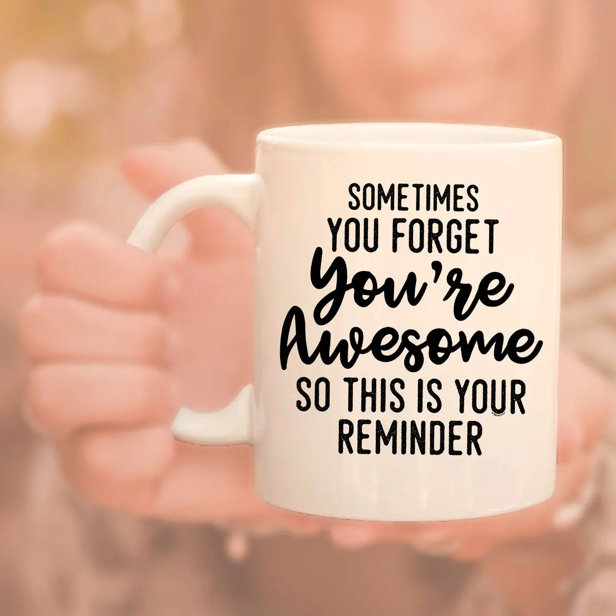 Veracco Sometimes You Forget You're Awesome Mug – Inspirational Coffee Mug for Women & Men – 11oz Ceramic Mug - view 6