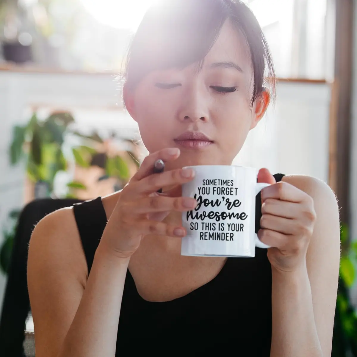 Veracco Sometimes You Forget You're Awesome Mug – Inspirational Coffee Mug for Women & Men – 11oz Ceramic Mug - view 7