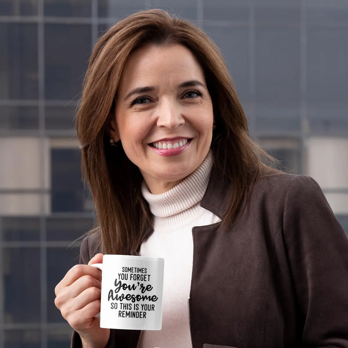 Veracco Sometimes You Forget You're Awesome Mug – Inspirational Coffee Mug for Women & Men – 11oz Ceramic Mug - view 9