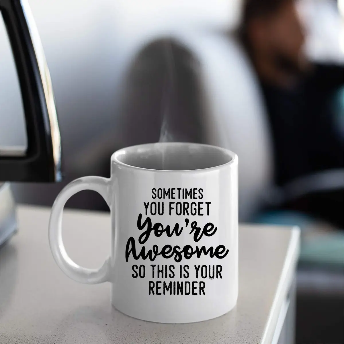 Veracco Sometimes You Forget You're Awesome Mug – Inspirational Coffee Mug for Women & Men – 11oz Ceramic Mug - view 4