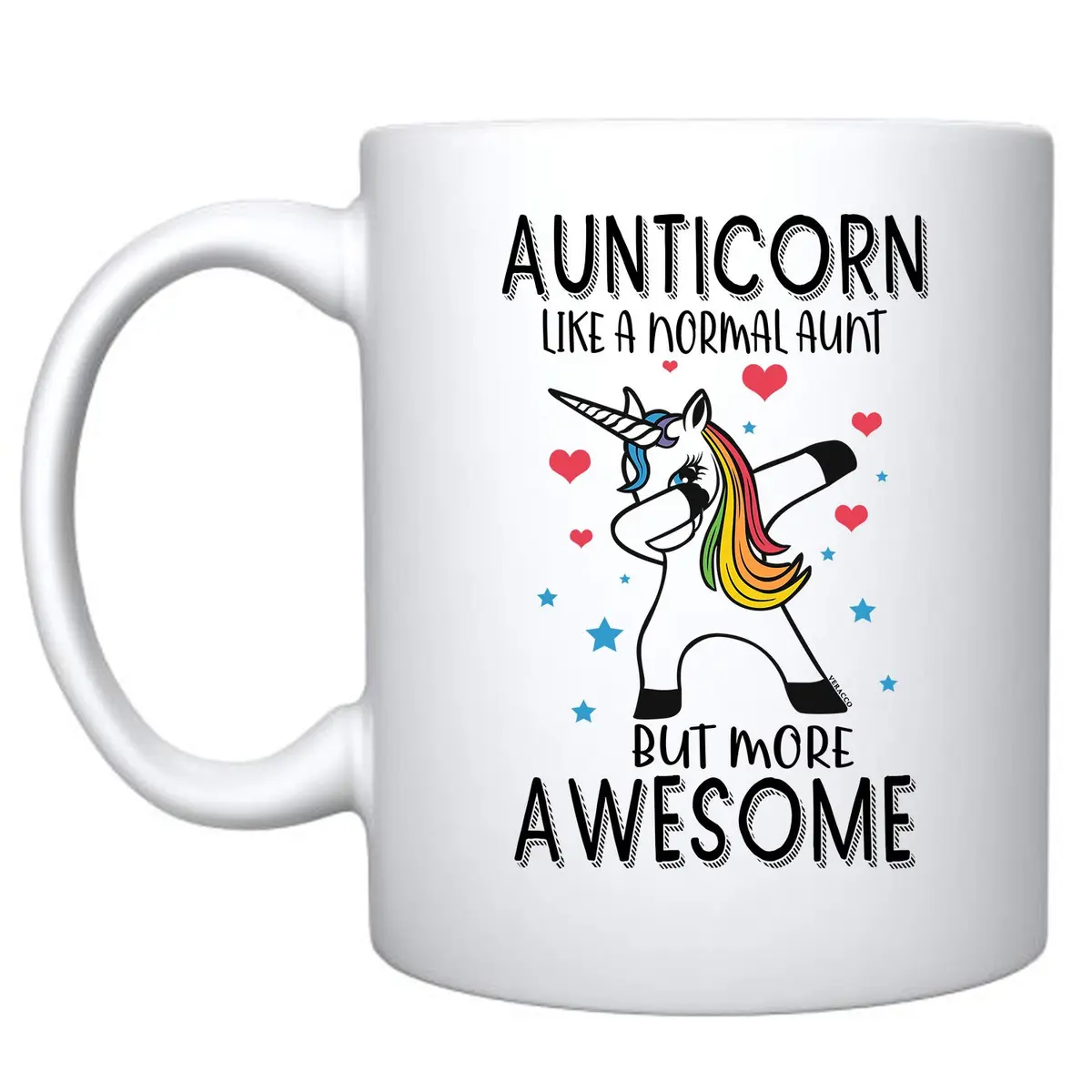Veracco Aunticorn Like a Normal Aunt Ceramic Coffee Mug 11oz (325ml) | Funny Birthday Gift for Her - main product image