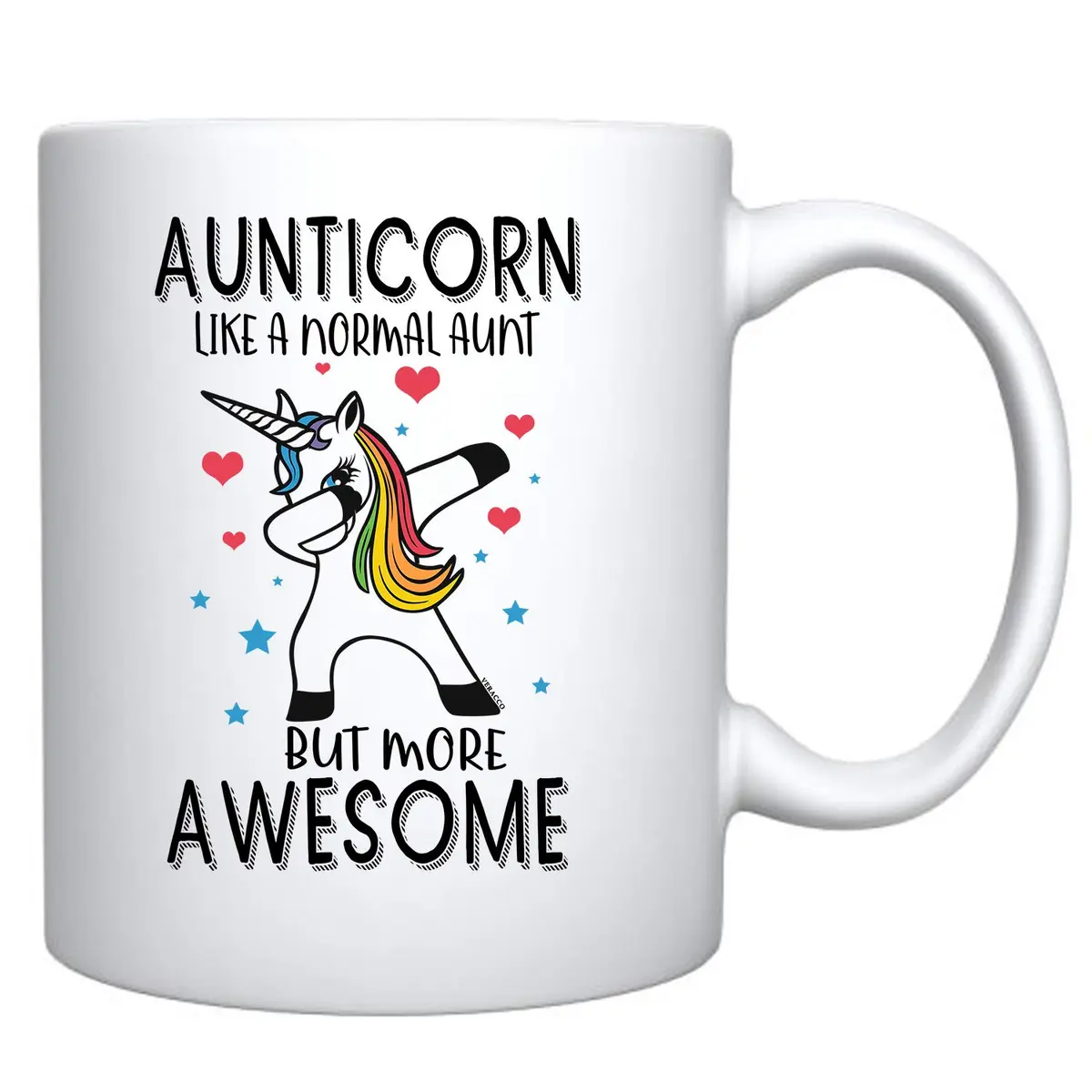 Veracco Aunticorn Like a Normal Aunt Ceramic Coffee Mug 11oz (325ml) | Funny Birthday Gift for Her - view 2
