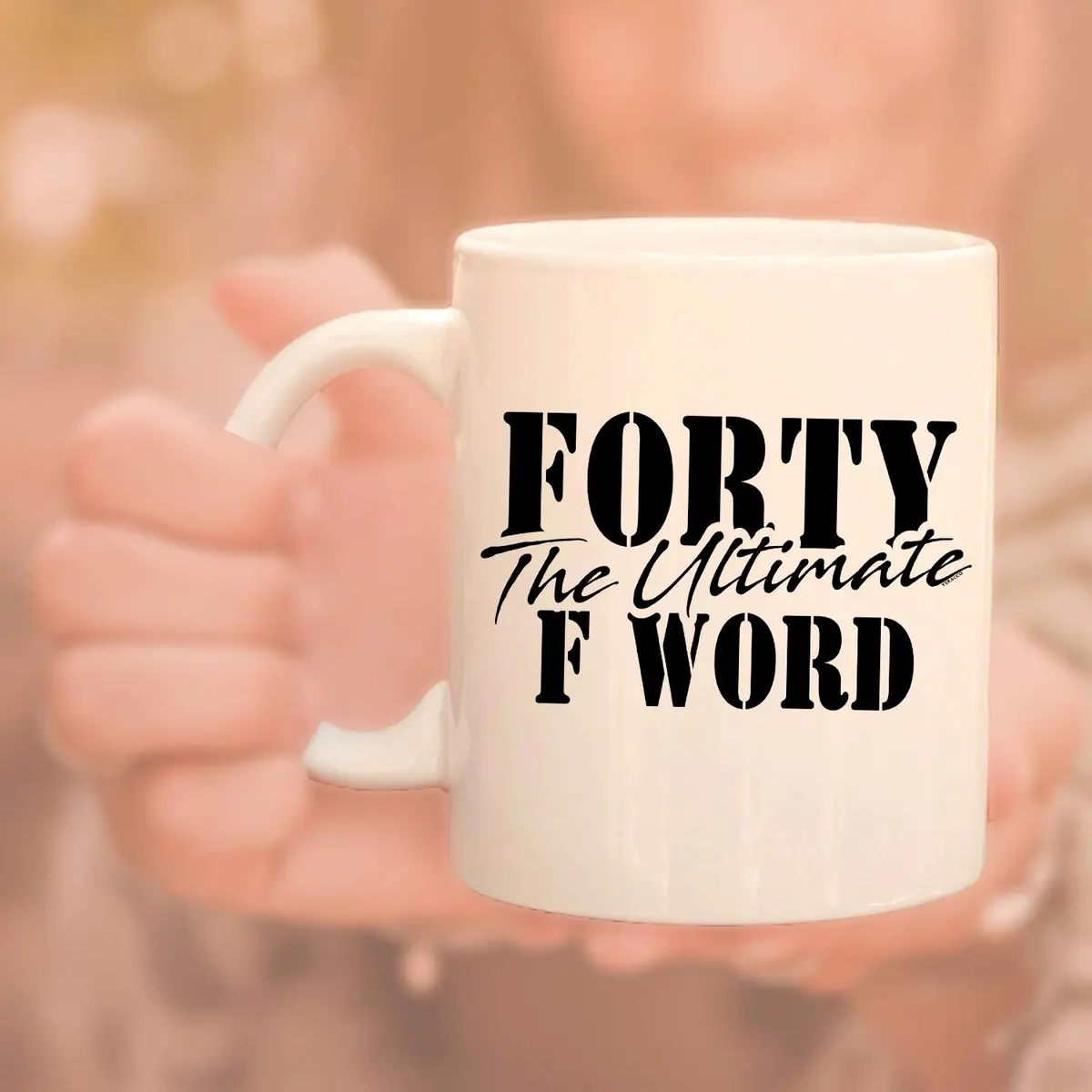 Veracco Forty The Ultimate F Word Ceramic Coffee Mug 325ml (11 Fl Oz) | Funny Birthday Gift for Him Her - view 5