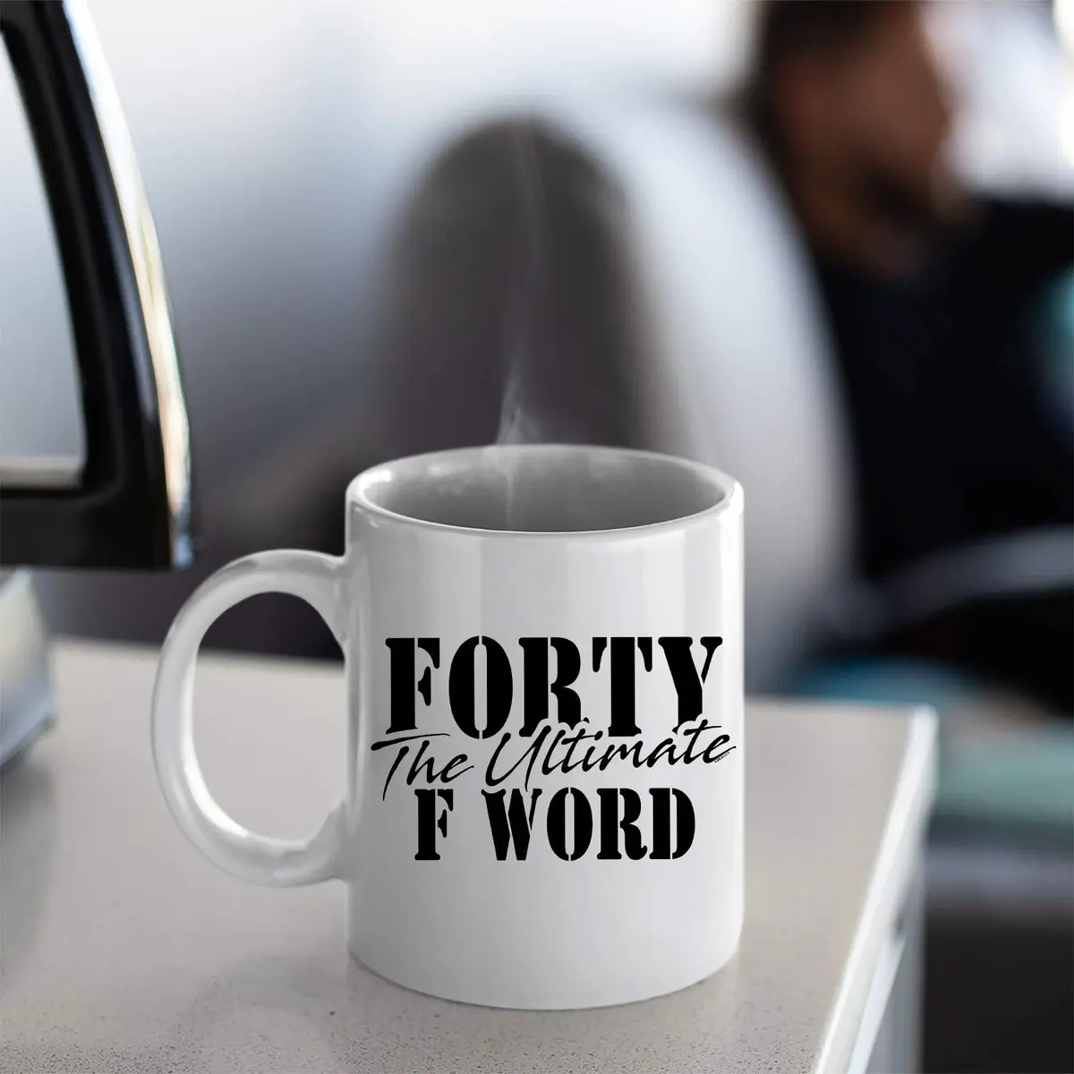 Veracco Forty The Ultimate F Word Ceramic Coffee Mug 325ml (11 Fl Oz) | Funny Birthday Gift for Him Her - view 3