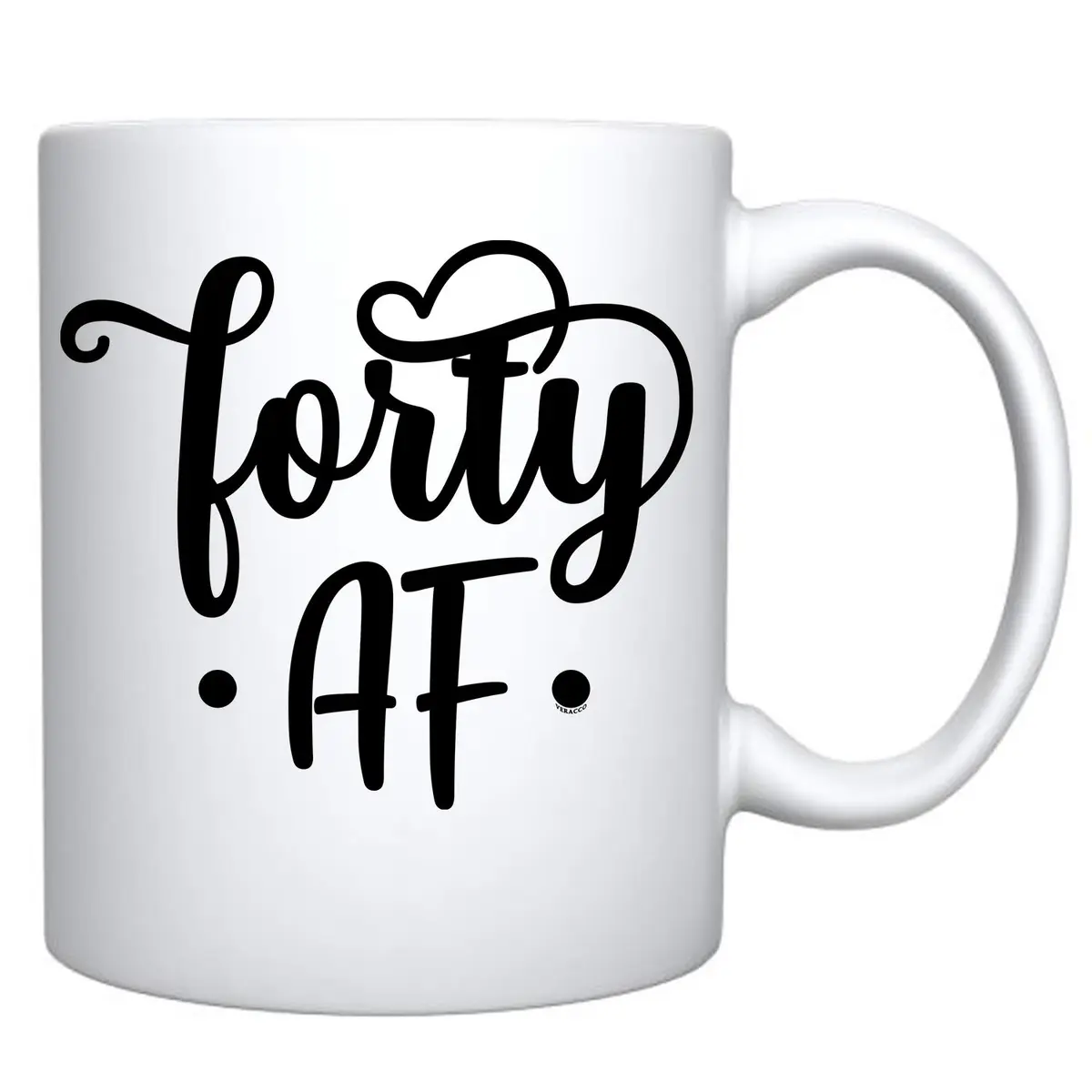 Veracco Fourty AF 40 Years Olds Ceramic Coffee Mug | Funny Birthday Gift for Him & Her - view 2