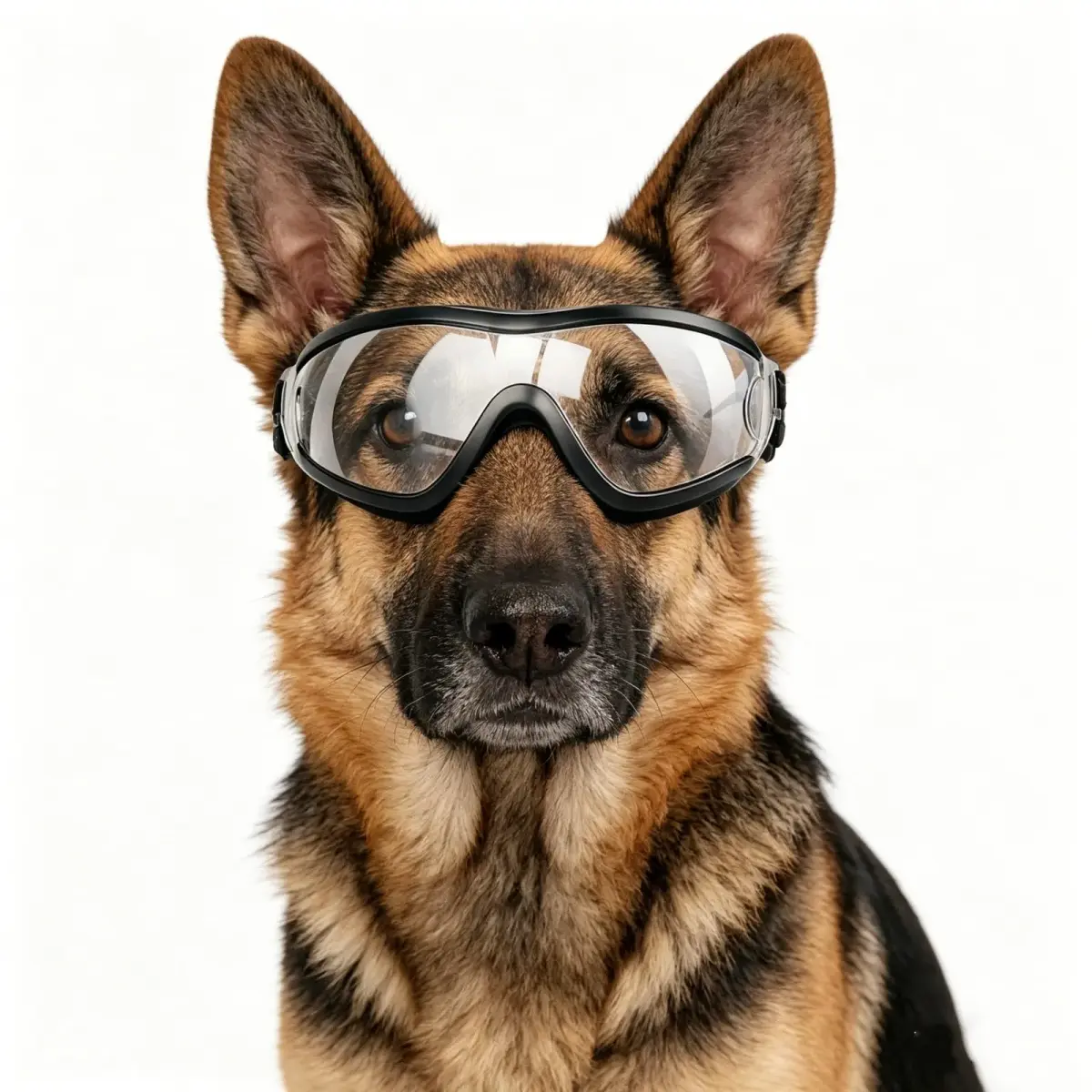 NAMSAN Clear Dog Goggles for Medium to Large Dogs | UV Protection Driving Glasses with Adjustable Straps - main product image