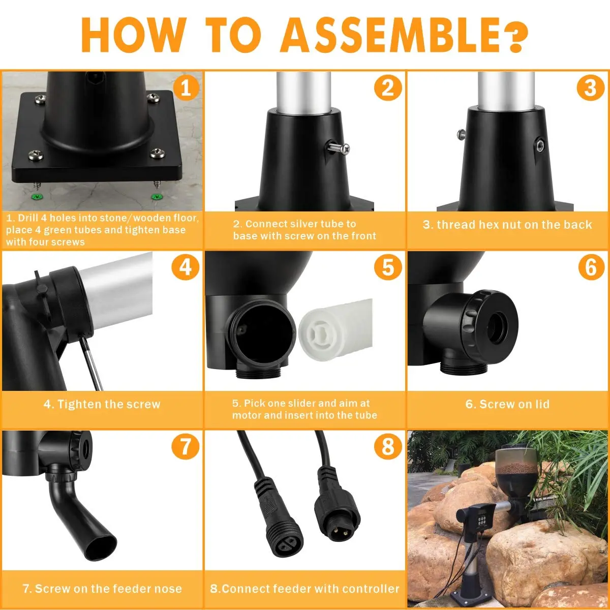 hygger Large Programmable Pond Fish Feeder 5.5L | Weatherproof & Wildlife Safe - view 7