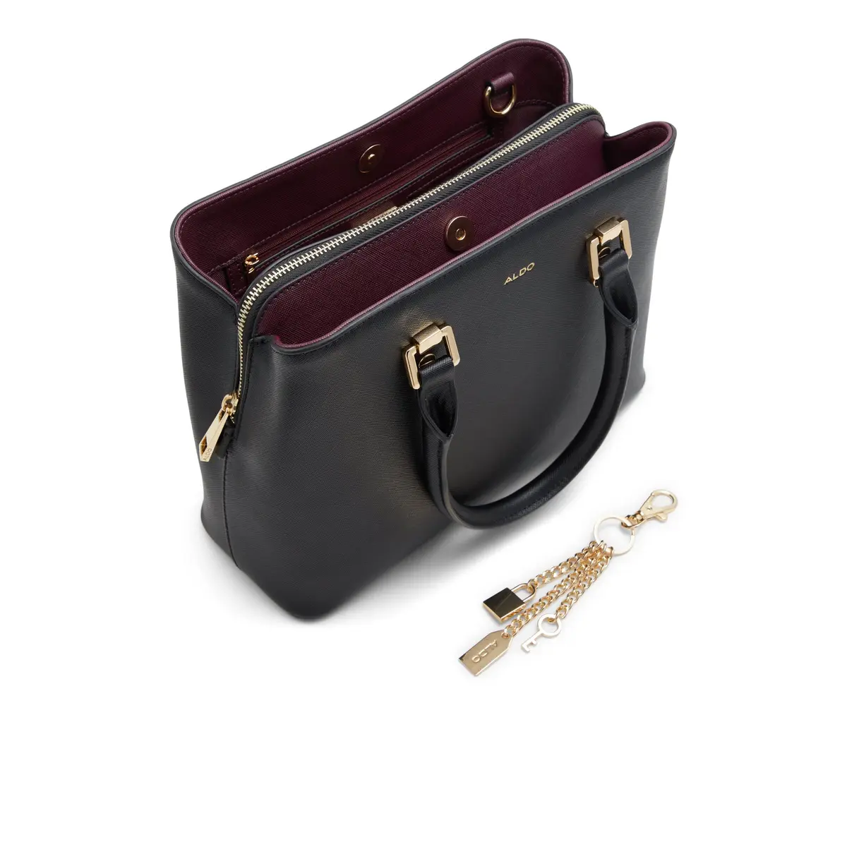 ALDO Women's Legoirii Tote Bag, Black | Spacious Synthetic Handbag for Daily Use - view 5