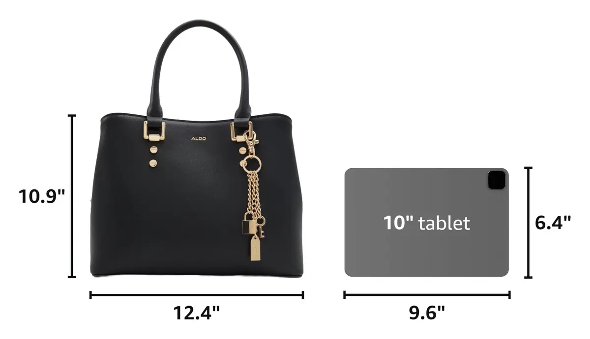 ALDO Women's Legoirii Tote Bag, Black | Spacious Synthetic Handbag for Daily Use - view 3