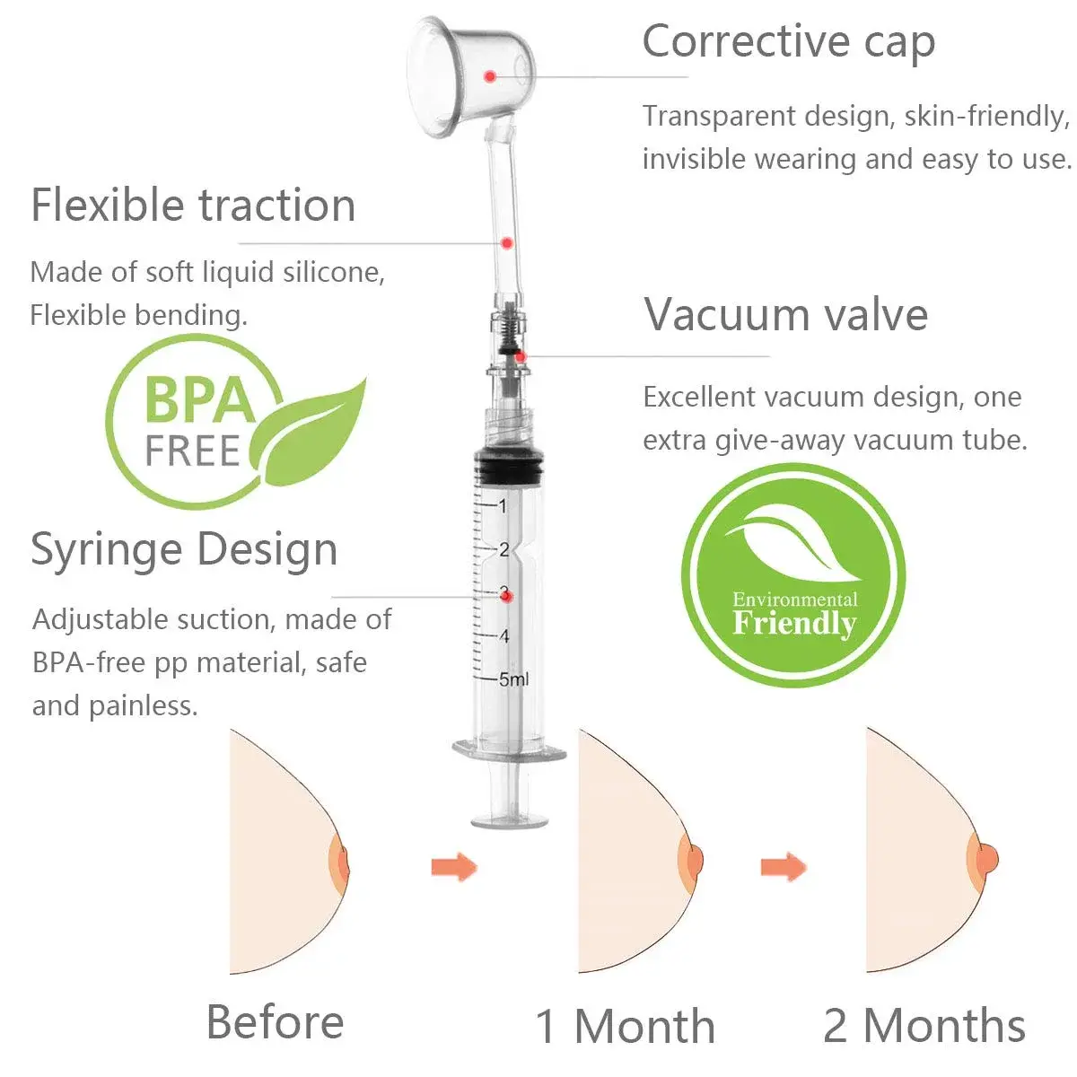 Gipizi Inverted Nipple Corrector Puller (8 Piece Set) - view 2
