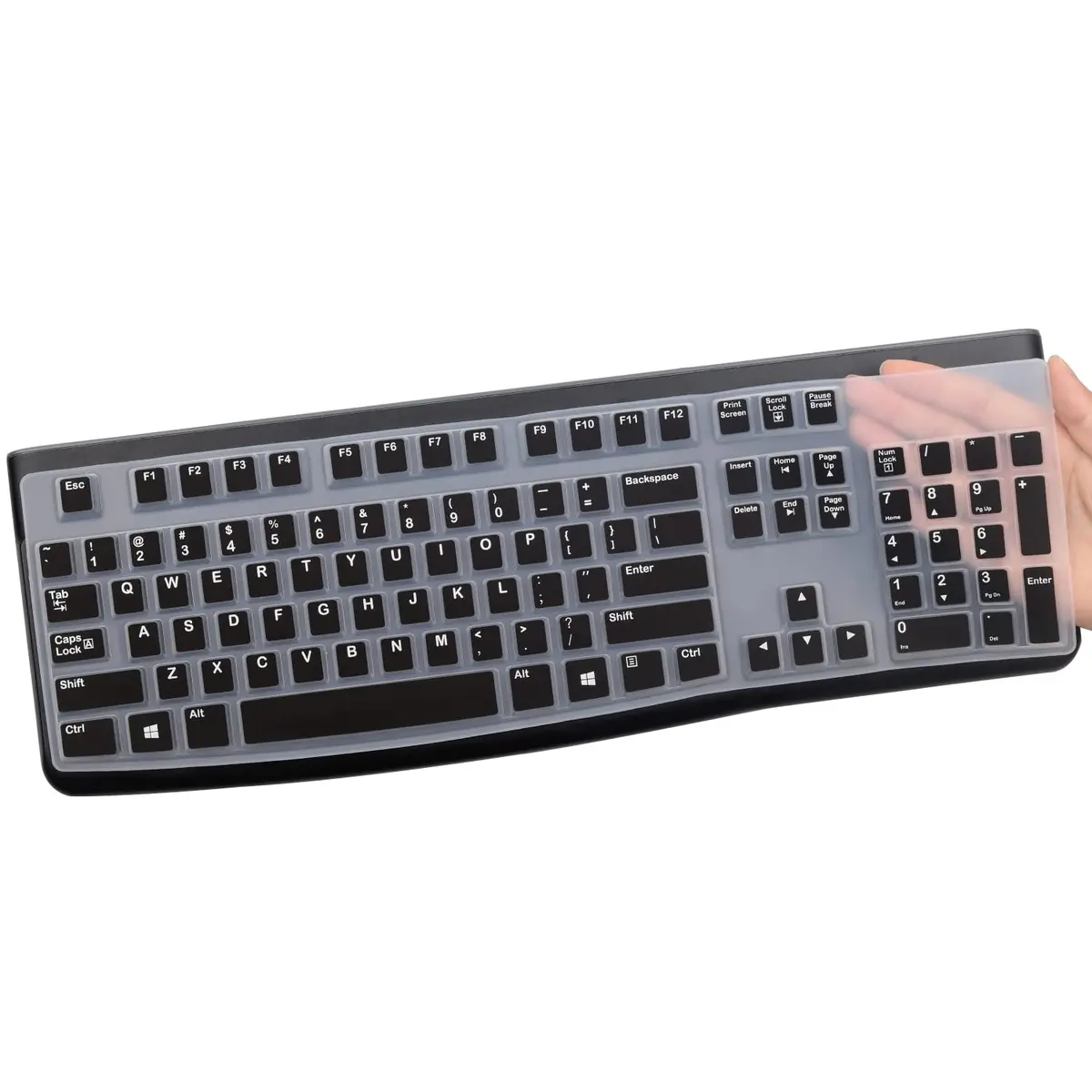 MUBUY-GOL Silicone Keyboard Cover for Logitech K120 & MK120 US Layout | Waterproof Dustproof - main product image
